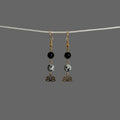 💫 24 € Ohrhänger mit den Edelsteinperlen Onyx und Dalmatinerjaspis 🌙 Stabilität 🌙 Selbstkontrolle 🌙 Standhaftigkeit 🌙 Leichtigkeit 🌙 Erdung 🌙 Freude + goldene Lotusblüten 🌙