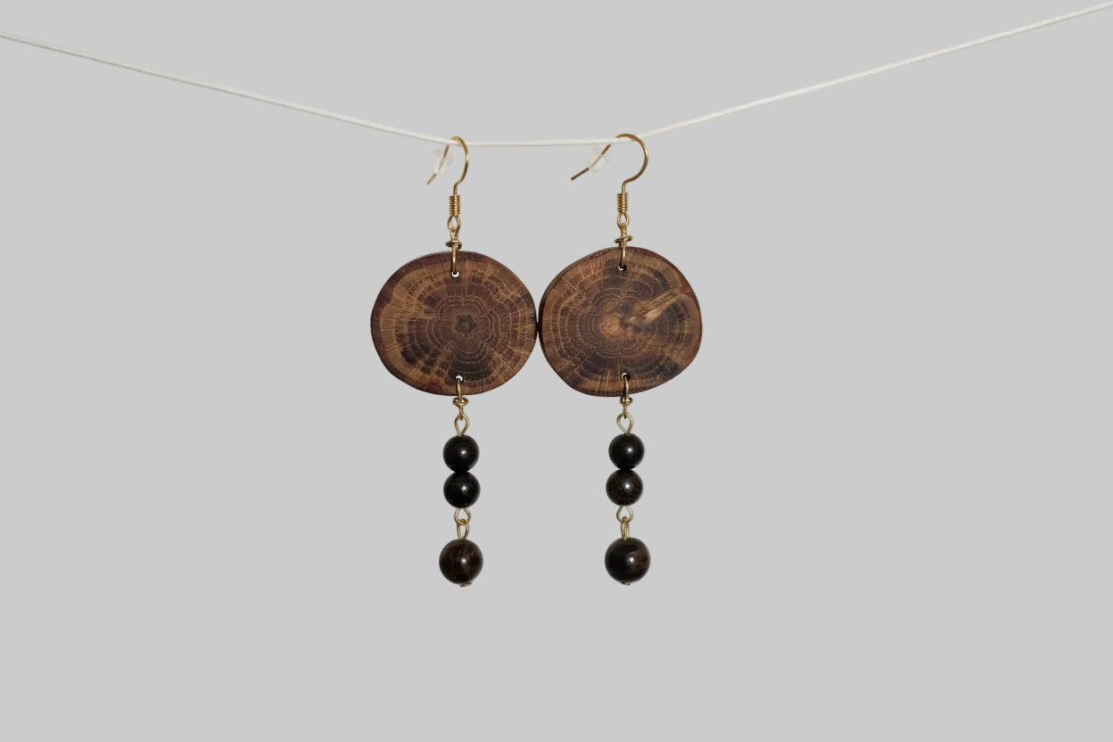 💫 40 € Einzigartige Ohrhänger aus der Eiche mit goldbraun-glänzenden Bronzit-Edelsteinperlen 🌙 innere Stärke 🌙 Loslassen 🌙 Stabilität 🌙 neue Energie 🌙 Kraft 🌙 Beständigkeit 🌙 Ruhe