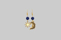 💫 24 €  Lapislazuli Edelsteinohrhänger mit goldenem Sonnen- und Mondanhänger in Halbmondform 🌙 Achtsamkeit 🌙Selbstakzeptanz 🌙 Authentizität