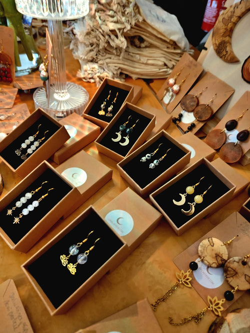 💫 20 € Zarte Dalmatinerjaspis - Ohrhänger 🌙 Leichtigkeit 🌙 Optimismus 🌙 Selbstbewusstsein